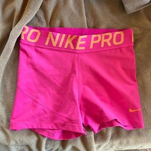 Pink Nike Pro Shorts